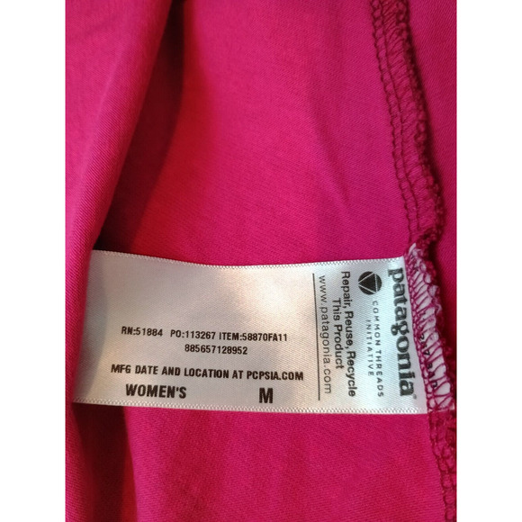 Patagonia Dress Womens Medium Red Pink Margot Geometric Stretch A-Line Fit Flare - Picture 4 of 5